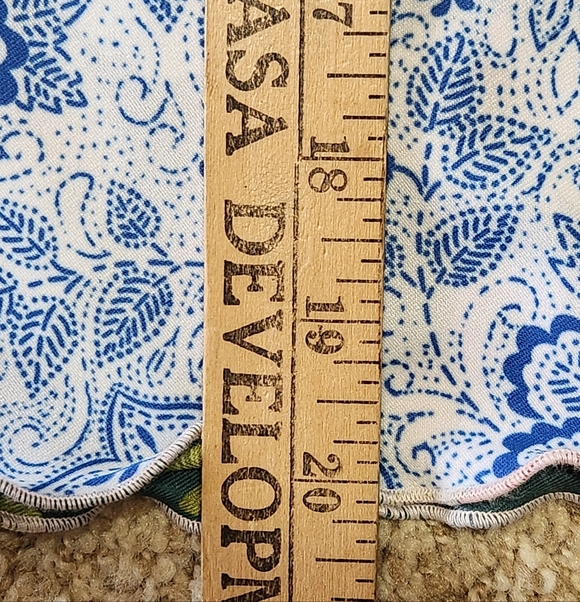 Haystacks Reversible Floral Bias Skirt | Blue Toile & Green Garden Print | Small - Picture 6 of 8